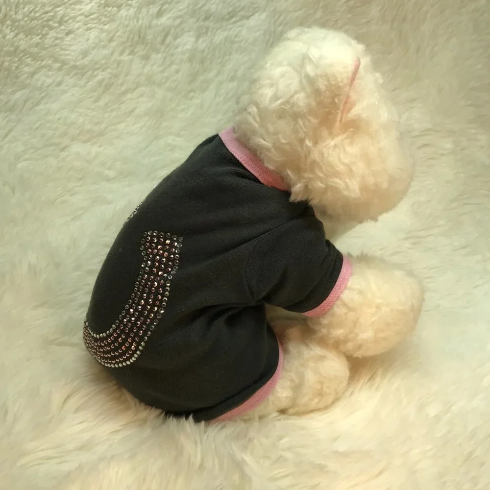***SALE***NWOT Custom Rhinestone/stud Lucky Horseshoe Doggie Tee